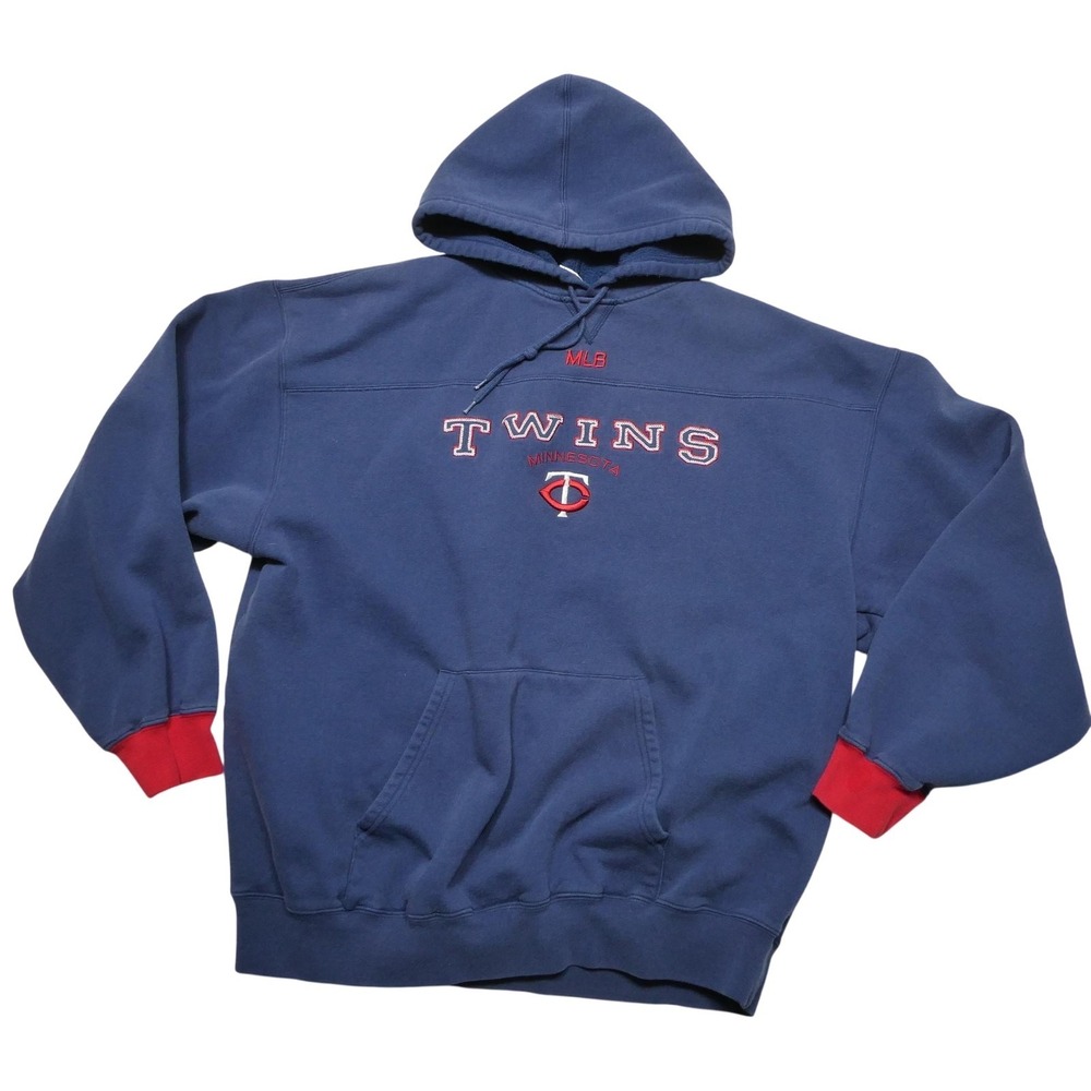 Minnesota Twins Hoodie Mens XL Blue MLB‎ Baseball Lee Sport Sweatshirt Pullover